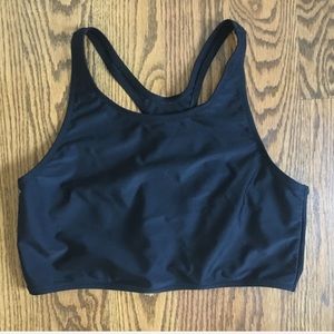 Black swim suit halter top